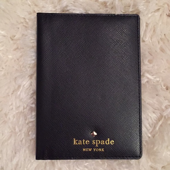 kate spade Accessories - Kate Spade Black Leather Passport Cover NWOT